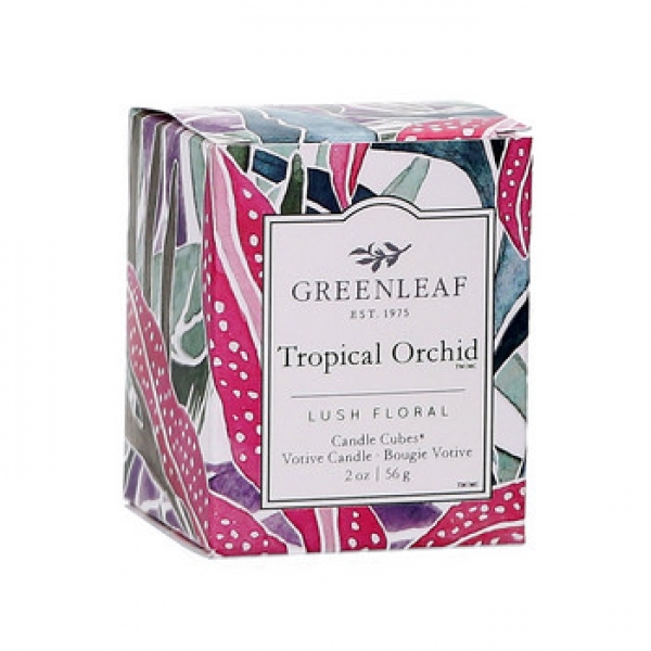 Greenleaf Candle Cube Votivkerze - Tropical Orchid 56 g